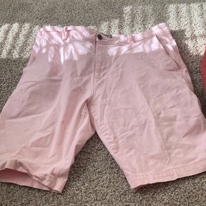 Pink, Falls Creek Stretch, Flat Front Shorts, Size 36